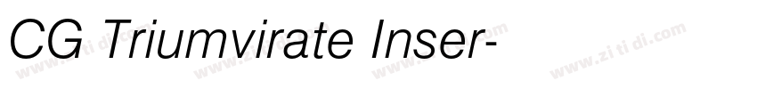 CG Triumvirate Inser字体转换
